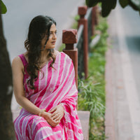Leheriya rani pink saree with gotapatti work